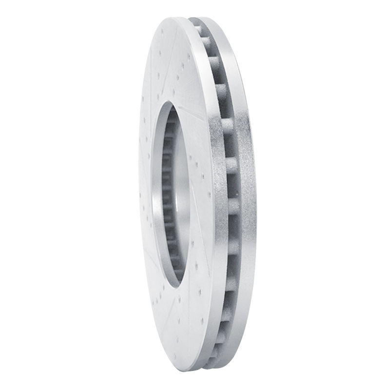 Ford Transit-150 Brake Rotor (1) - Front Right - R1 Concepts - Drilled & Slotted - Silver - `14-`19